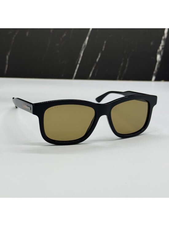 Gucci GG0824S 006 Black Green Square Men Sunglasses Authentic NEW main image 5
